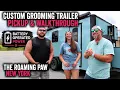 Custom Mobile Grooming Trailer Pickup The Roaming Paw NY Battery Quiet Power Renown Cargo
