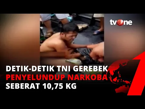 Detik-detik Kapal TNI Kejar Penyelundup Narkoba Seberat 10,75 KG di Riau | tvOne