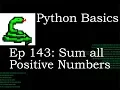 Python Basics Sum All Positive Numbers