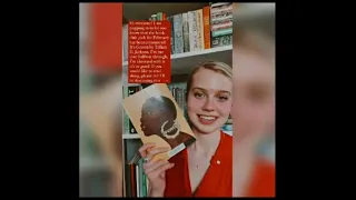 Angourie rice with the book Grown by Tiffany d jackson