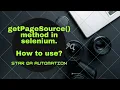 Get Page Source method in selenium How to use