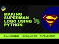 Making superman logo using python coding status