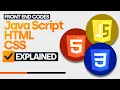 HTML CSS JavaScript Explained in 5 minutes for beginners