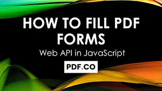 How to Fill PDF Forms in JavaScript using PDF co Web API
