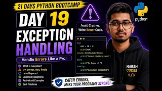 Python Tutorial for Beginners Day 19 Exception Handling in Python Harsh Codes