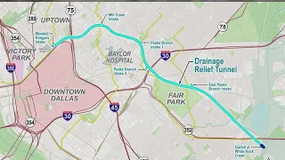 Construction on underground tunnel project continues will eventually help flooding in Dallas neighb