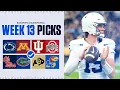 Picks for EVERY Top 25 game in College Football Full Week 13 Predictions