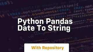 python pandas date to string