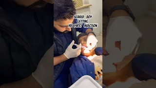 Scared Boy Getting His First Injection Dental Needle Dental Phobia Pedriatic Dentist Smile  Scared Boy Getting His First Injection Dental Needle Dental Phobia Pedriatic Dentist Smile