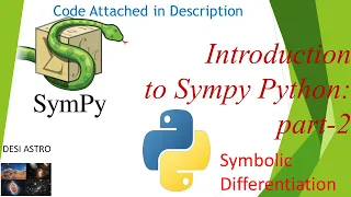 How to do Symbolic Differentiation in sympy For Beginners Sympy Python JupyterNotebook