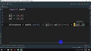 How to calculate the distance between two points in Python