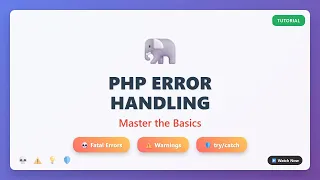 PHP Error Handling for Beginners Types Explained