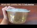 1962-1971 473 Pyrex 1 QT Casserole Brown and Gold Early American Pattern