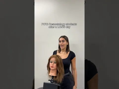 Hairstylist social battery left at the salon 😂 #cosmetologyschool #relateable #beautyschool