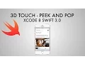 3D Touch - Peek And Pop In Xcode 8 Swift 3