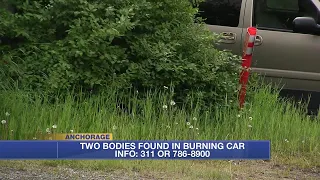 Two found dead in car fire in Anchorage mobile home park
