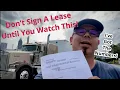 ADVICE for Lease Purchase Drivers I ve got the NUMBERS to Share Know this before you Sign