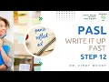 PASL Write It Up Fast Step 12