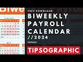 FREE Biweekly Payroll Calendar Excel - 2024
