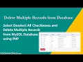 Delete Multiple Records from MySQL Database in PHP