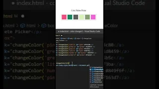 Simple color palette html css JavaScript