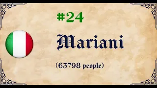 50 Most Common Surnames Italy