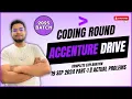 Accenture Coding Round 2025 batch 19 Sep 2024 Part-1 Actual Problems Source Code