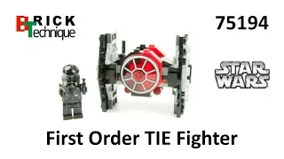 LEGO Star Wars set - 75194 First Order TIE Fighter Microfighter  - Super Smooth Stop Motion Build