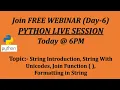 Python For Beginners Day 6 LIVE SESSION