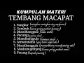 Lagu KUMPULAN TEMBANG MACAPAT | Materi Tembang Macapat
