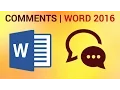 How to Track Changes and Add Comments in Word 2016