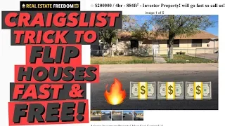 Trick For Flipping Cheap Real Estate For FREE on Craigslist