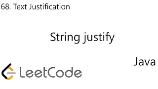 LeetCode 68 Text Justification Justify String Java