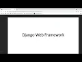 Django web framework Create model HTML Form Python Application Shell
