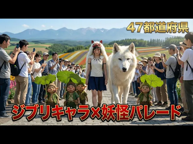 47都道府県 超リアルなジブリキャラ×妖怪パレード!