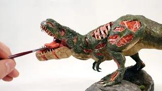 how to make a zombie t rex from polymer clay