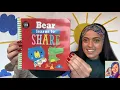 Kids Best Stories Bear Learns to Share - ALIVE Story Time with Miss Ferreira Read Aloud