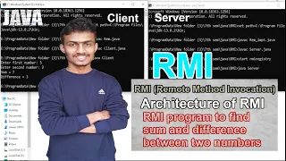 Remote Method Invocation RMI program to find sum and difference RMI architecture