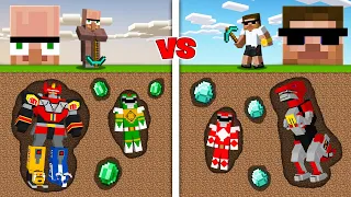 rs1 vs rs9 99 999 power ranger items mining challenge in minecraft