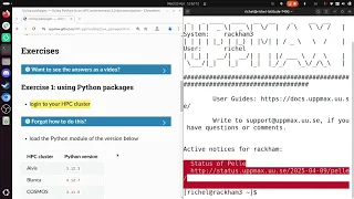 Lecture 2c Using Python packages - Rackham