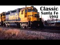 Santa Fe GP38 2349 Leads a Quartet of B23-7s Aug 29 1992 ATSF B23-7 6412 6400 6374 6408