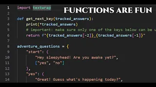 Part 2 Python Text Adventure Game Fun with Functions