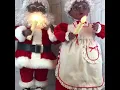 African American Santa Claus And Mrs Claus Animated Figures