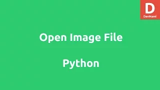 Open Image file using Python Script