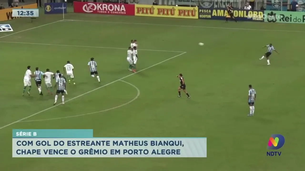 Com gol de Matheus Bianqui, Chape vence o Grêmio em Porto Alegre