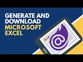 Microsoft Excel Generate and Downloan in Blazor Project BCL
