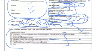 KFETS field experience log - explanation