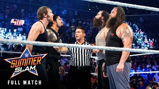 FULL MATCH Roman Reigns Dean Ambrose Vs The Wyatt Family SummerSlam 2015 