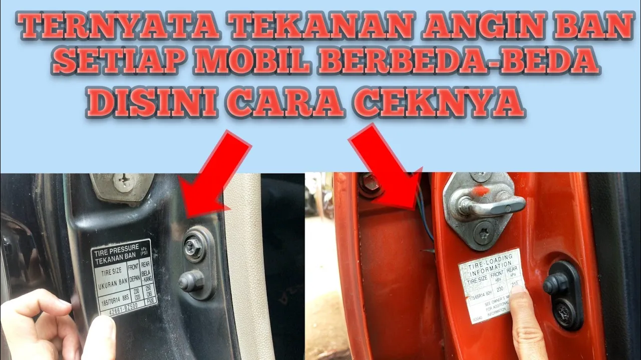 Cara melihat Ukuran Tekanan Angin Ban yang sesuai dengan Mobil in depht tour Avanza