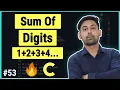 Program To Print Sum Of Digits In C Full Explanation In Hindi By Nirbhay Kaushik